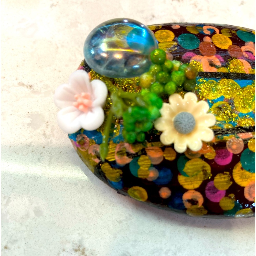 Artisan Colorful Painted Rock -